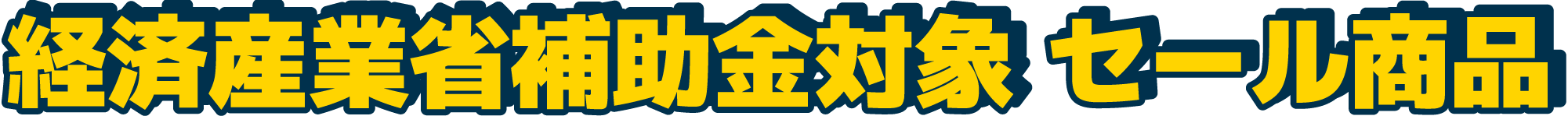 経済産業省補助金対象セール商品